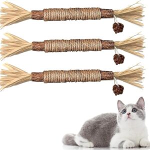 Redreo Catnip Sticks, Pack of 3 Cat Chewing Wood Sticks for Cats