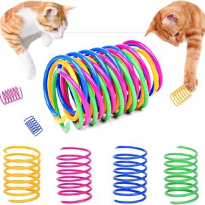 Grantop Pack of 20 Cat Toys - Colourful Plastic Spiral Springs