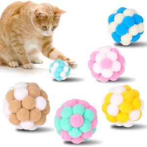 Cat Toy Balls with Bells Pack of 6 Interactive